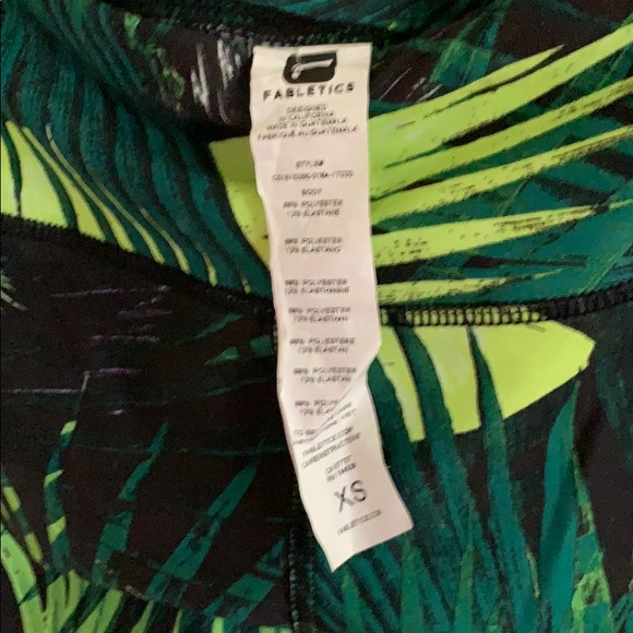 🌴 Tropical Palm tree yoga leggings XS Fabletics - Picture 5 of 7